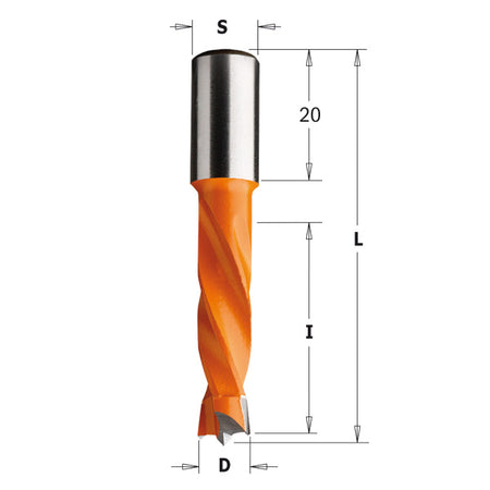 CMT Orange Tools 308.040.11 4 flute dowel drills Industrial Industrial Tools Industrial boring bits Woodworking Tools and accessories Ireland Maginn Machinery 02