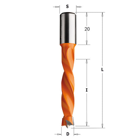 CMT Orange Tools 309.040.11 4 flute dowel drills Industrial Industrial Tools Industrial boring bits Woodworking Tools and accessories Ireland Maginn Machinery 02