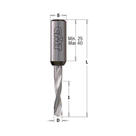 CMT Orange Tools 310.040.22 Solid carbide dowel drills Industrial Industrial Tools Industrial boring bits Woodworking Tools and accessories Ireland Maginn Machinery 02