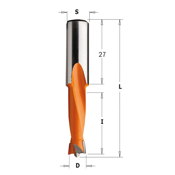 CMT Orange Tools 310.040.11 2 flute dowel drills Industrial Industrial Tools Industrial boring bits Woodworking Tools and accessories Ireland Maginn Machinery 02