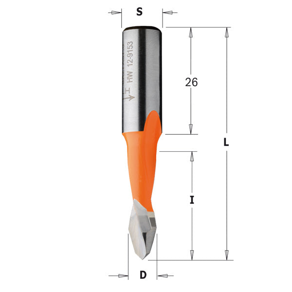 CMT Orange Tools 313.050.41 Dowel drills for through holes Industrial Industrial Tools Industrial boring bits Woodworking Tools and accessories Ireland Maginn Machinery 02