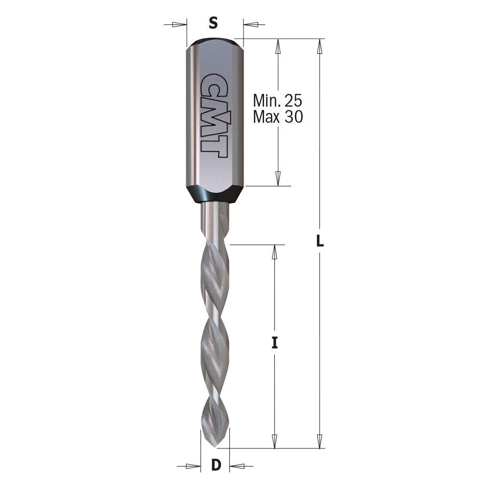 CMT Orange Tools 314.030.22 Solid Carbide Dowel Drills for Through Holes Industrial Industrial Tools Industrial boring bits Woodworking Tools and accessories Ireland Maginn Machinery 02