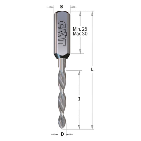 CMT Orange Tools 314.080.21 Solid Carbide Dowel Drills for Through Holes Industrial Industrial Tools Industrial boring bits Woodworking Tools and accessories Ireland Maginn Machinery 02