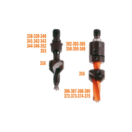 CMT Orange Tools 316.120.12 Countersinks for 4 flutes dowel drills Industrial Industrial Tools Industrial boring bits Woodworking Tools and accessories Ireland Maginn Machinery 03