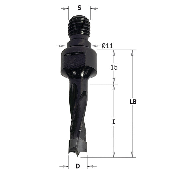 CMT Orange Tools 338.050.11 Dowel drills with threaded shank Industrial Industrial Tools Industrial boring bits Woodworking Tools and accessories Ireland Maginn Machinery 02