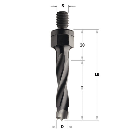 CMT Orange Tools 344.120.12 Dowel drills with threaded shank Industrial Industrial Tools Industrial boring bits Woodworking Tools and accessories Ireland Maginn Machinery 02