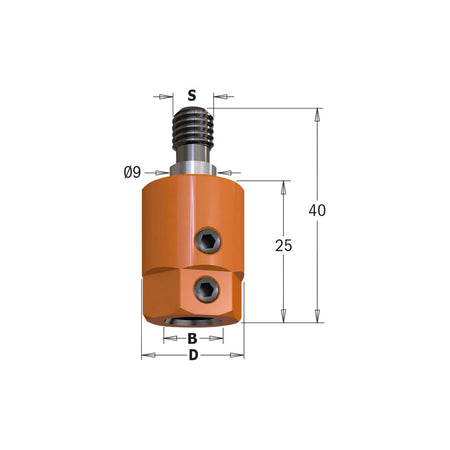 CMT Orange Tools 358.000.01 Adaptors M8/9 Industrial Industrial Tools Industrial boring bits Woodworking Tools and accessories Ireland Maginn Machinery 02