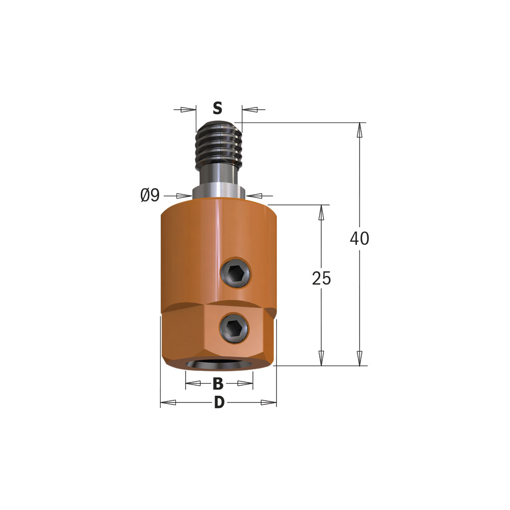 CMT Orange Tools 358.080.01 Adaptors M8/9 Industrial Industrial Tools Industrial boring bits Woodworking Tools and accessories Ireland Maginn Machinery 02