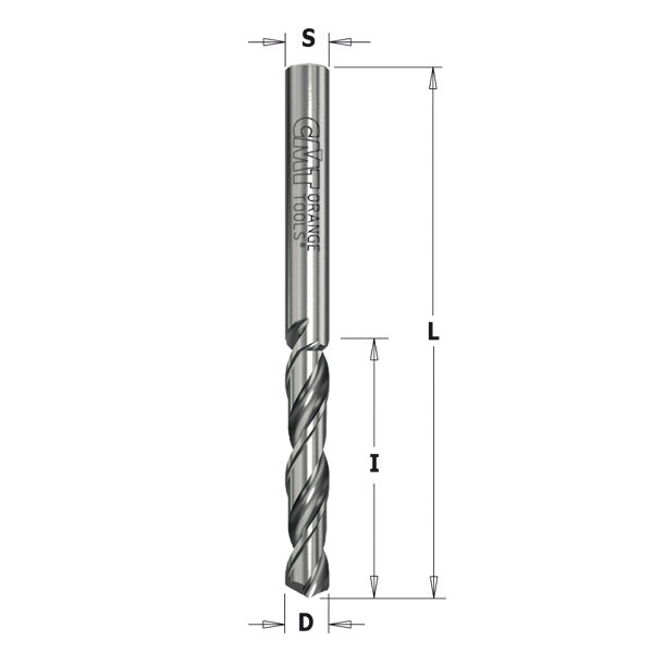 CMT Orange Tools 363.020.11 Solid carbide twist drills  V point 120° sharpening Industrial Industrial Tools Industrial boring bits Woodworking Tools and accessories Ireland Maginn Machinery 02