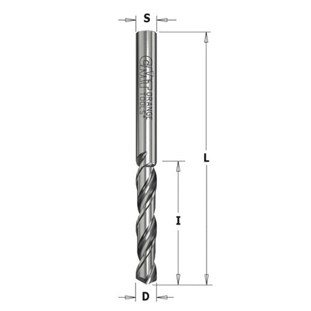 CMT Orange Tools 363.045.11 Solid carbide twist drills  V point 120° sharpening Industrial Industrial Tools Industrial boring bits Woodworking Tools and accessories Ireland Maginn Machinery 02