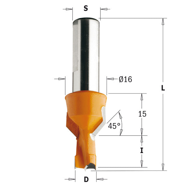 CMT Orange Tools 376.101.12 Dowel drills with countersink Industrial Industrial Tools Industrial boring bits Woodworking Tools and accessories Ireland Maginn Machinery 02