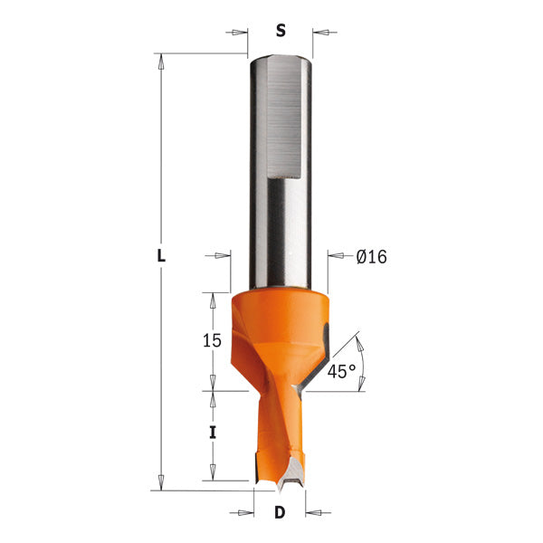 CMT Orange Tools 377.080.11 Dowel drills with countersink Industrial Industrial Tools Industrial boring bits Woodworking Tools and accessories Ireland Maginn Machinery 02