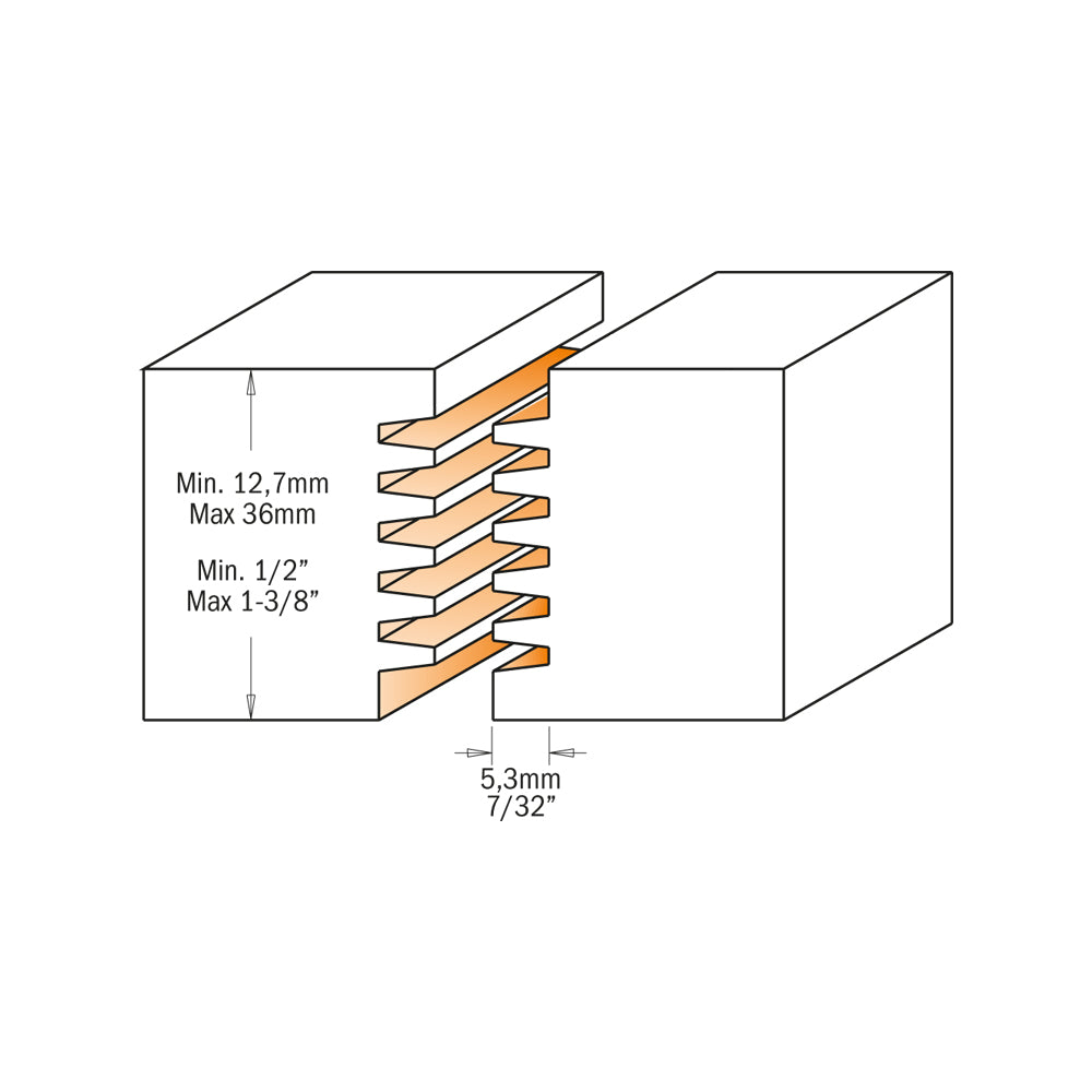 CMT Orange Tools 800.606.11 Professional finger joint router bits industrial industrial Tools Industrial router bits Woodworking Tools and accessories Ireland Maginn Machinery 03