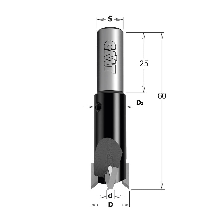 CMT Orange Tools 515.615.11 90° countersink with parallel shank Hardware Hardware Tools Boring bits & Forstner bits Woodworking Tools and accessories Ireland Maginn Machinery