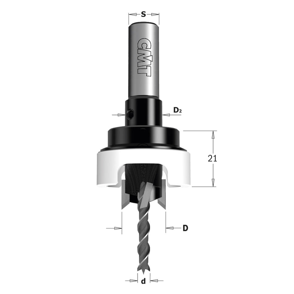 CMT Orange Tools 515.412.11A Drill bits with 90° countersink set Hardware Hardware Tools Boring bits & Forstner bits Woodworking Tools and accessories Ireland Maginn Machinery