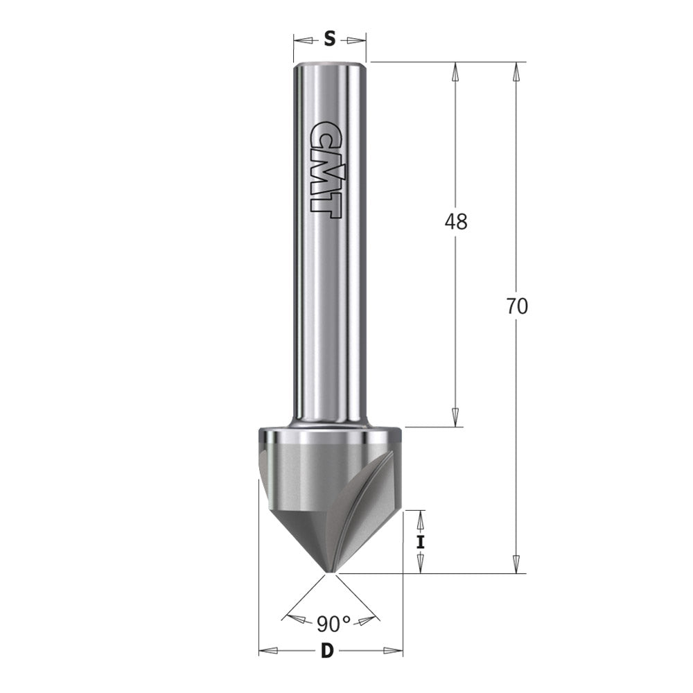 CMT Orange Tools 521.002.11 90° solid carbide countersink with parallel shank Hardware Hardware Tools Boring bits & Forstner bits Woodworking Tools and accessories Ireland Maginn Machinery