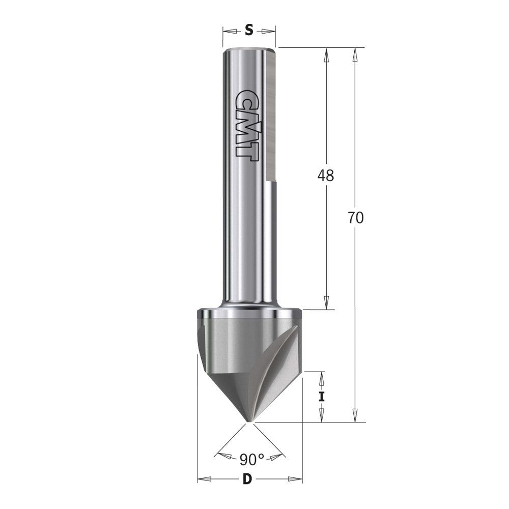 CMT Orange Tools 521.002.21 90° Solid Carbide Countersink Industrial Industrial Tools Industrial boring bits Woodworking Tools and accessories Ireland Maginn Machinery