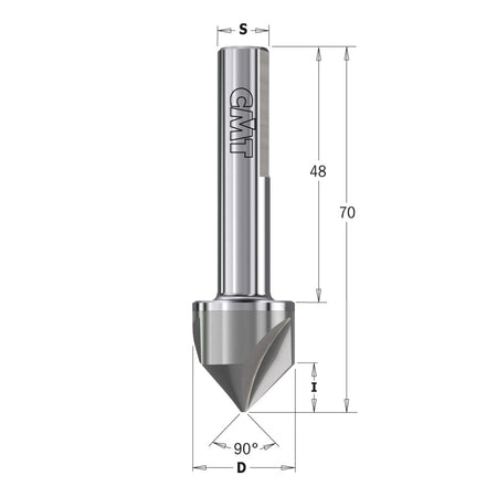 CMT Orange Tools 521.002.21 90° Solid Carbide Countersink Industrial Industrial Tools Industrial boring bits Woodworking Tools and accessories Ireland Maginn Machinery