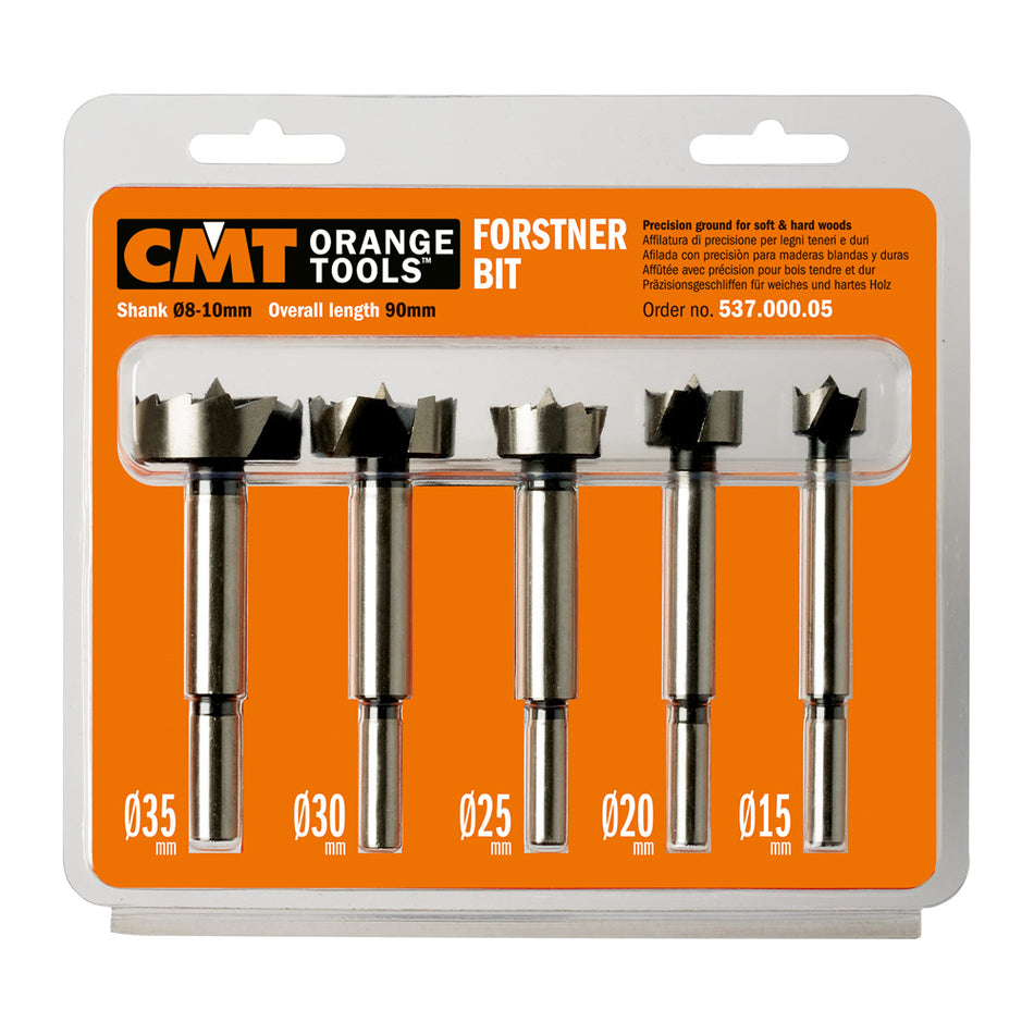 CMT Orange Tools 537.000.05 5 piece Forstner bit set Hardware Hardware Tools Boring bits & Forstner bits Woodworking Tools and accessories Ireland Maginn Machinery