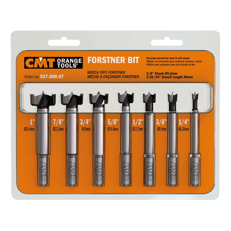 CMT Orange Tools 537.000.07 7 piece Forstner bit set Hardware Hardware Tools Boring bits & Forstner bits Woodworking Tools and accessories Ireland Maginn Machinery