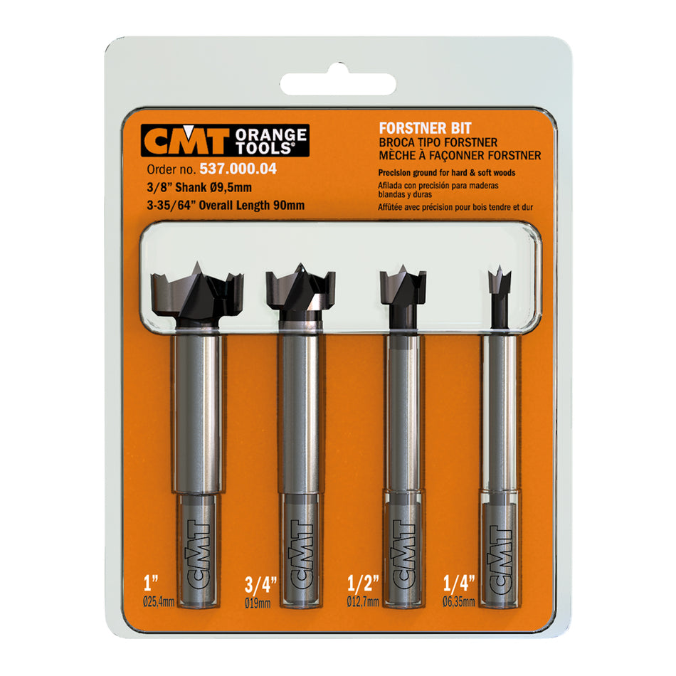 CMT Orange Tools 537.000.04 4 piece Forstner bit set Hardware Hardware Tools Boring bits & Forstner bits Woodworking Tools and accessories Ireland Maginn Machinery