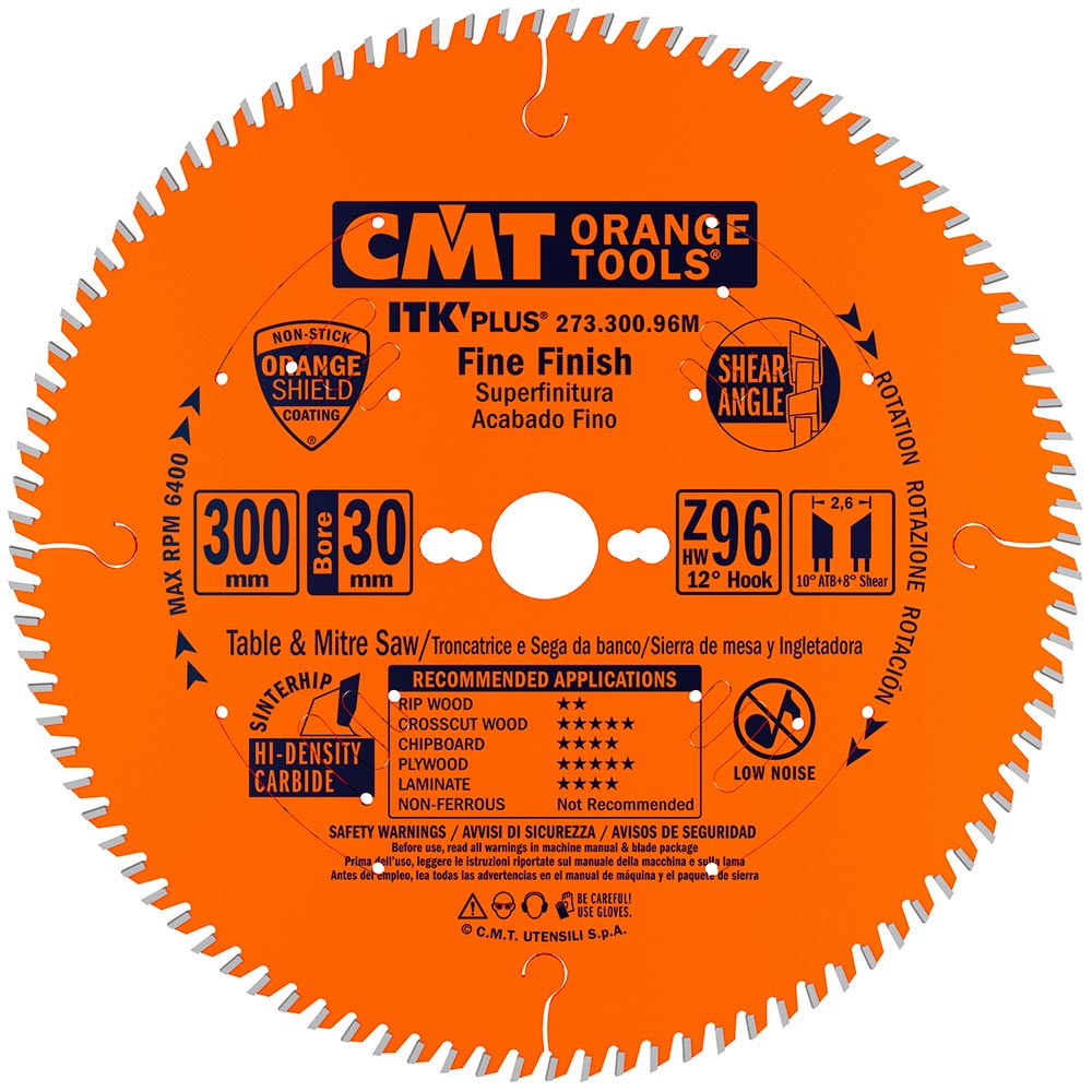 CMT Orange Tools 273.250.80M ITK Plus thin-kerf fine finishing saw blades Hardware Hardware Tools Circular saw blades CMT Contractor Tools® - ITKPlus® Woodworking Tools and accessories Ireland Maginn Machinery 03