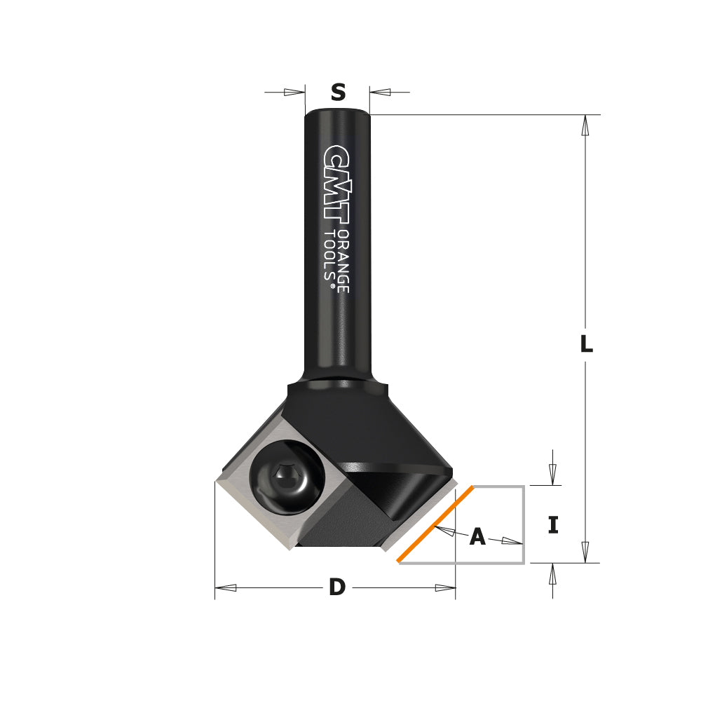 CMT Orange Tools 658.045.11 Chamfer router bits with insert knives Industrial Industrial Tools Router bits with insert knives Woodworking Tools and accessories Ireland Maginn Machinery