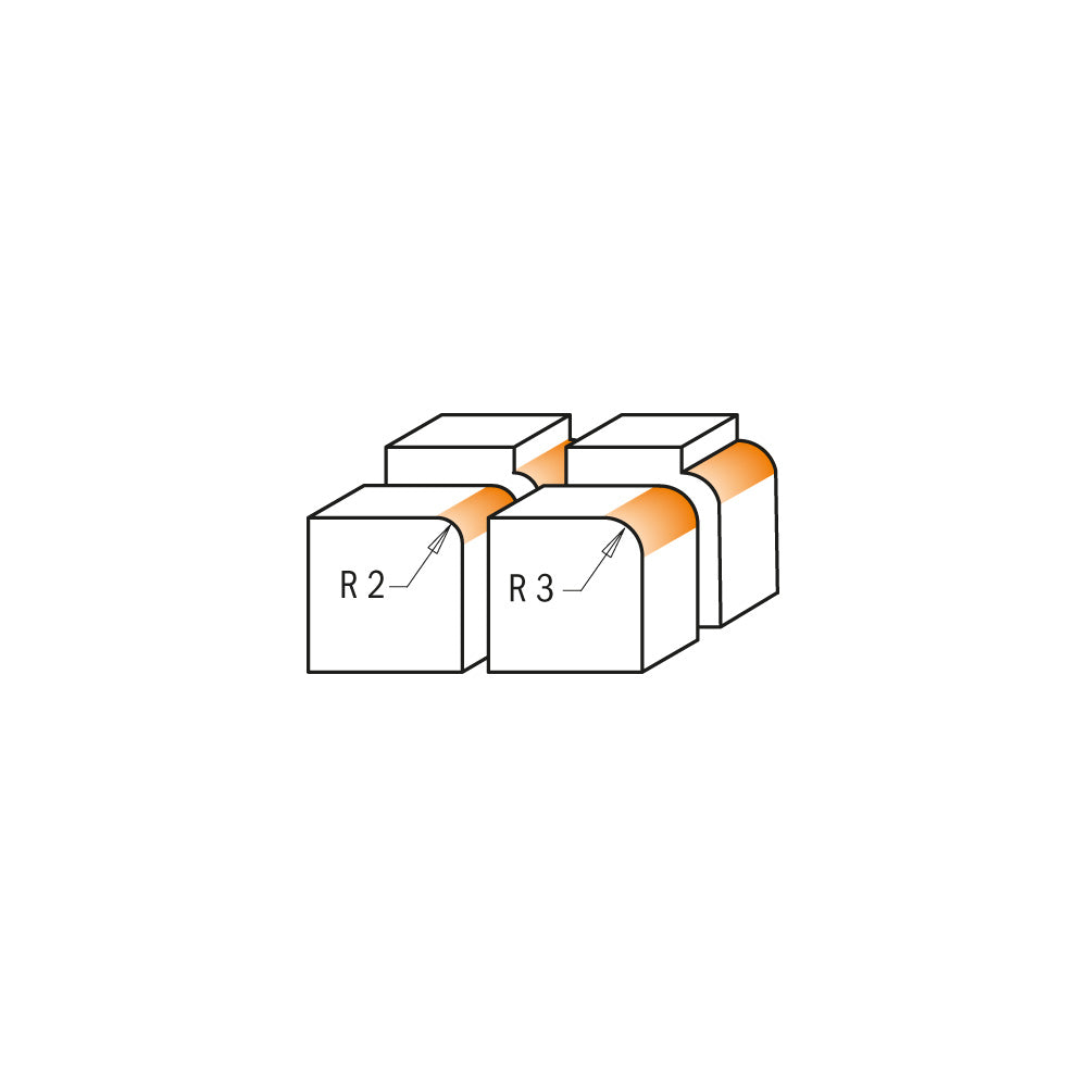 CMT Orange Tools 661.021.41 Roundover bits with insert knives Industrial Industrial Tools Router bits with insert knives Woodworking Tools and accessories Ireland Maginn Machinery 03