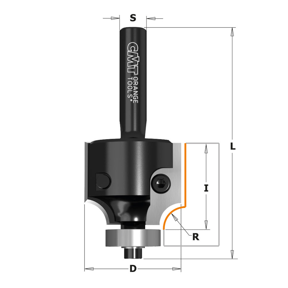 CMT Orange Tools 661.050.11 Roundover bits with insert knives Industrial Industrial Tools Router bits with insert knives Woodworking Tools and accessories Ireland Maginn Machinery