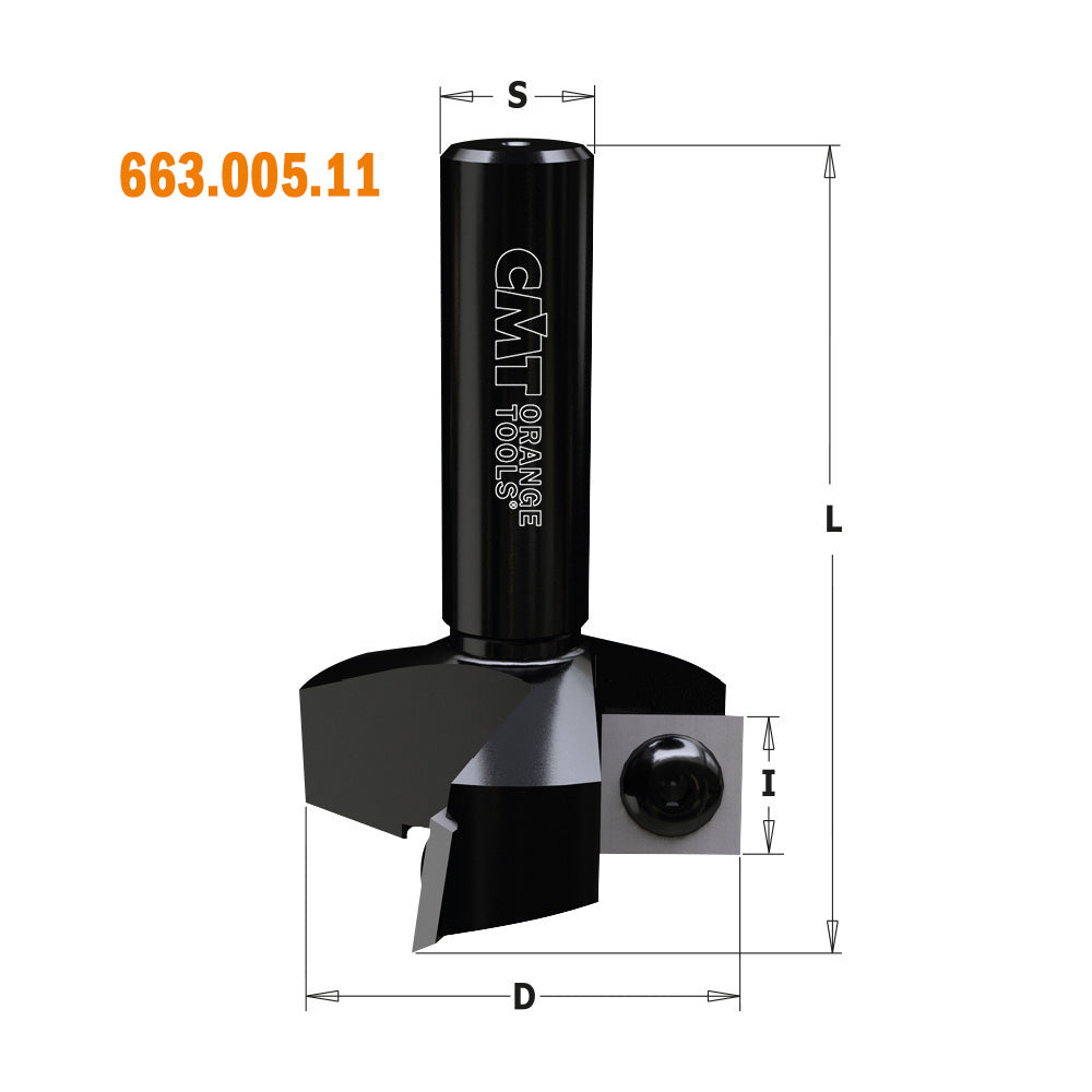 CMT Orange Tools 663.005.11 Spoilboard surfacing router cutters with insert knives Industrial Industrial Tools Router cutters & chucks for CNC Woodworking Tools and accessories Ireland Maginn Machinery 05