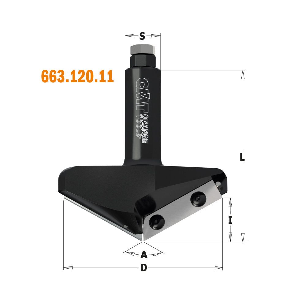 CMT Orange Tools 663.102.11 V-groove - folding - signmaking CNC router cutter Industrial Industrial Tools Router cutters & chucks for CNC Woodworking Tools and accessories Ireland Maginn Machinery