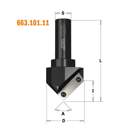 CMT Orange Tools 663.102.11 V-groove - folding - signmaking CNC router cutter Industrial Industrial Tools Router cutters & chucks for CNC Woodworking Tools and accessories Ireland Maginn Machinery 05