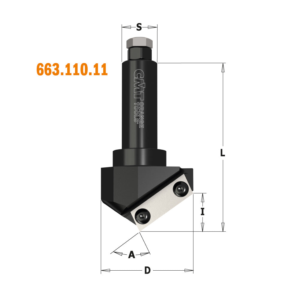 CMT Orange Tools 663.102.11 V-groove - folding - signmaking CNC router cutter Industrial Industrial Tools Router cutters & chucks for CNC Woodworking Tools and accessories Ireland Maginn Machinery 08