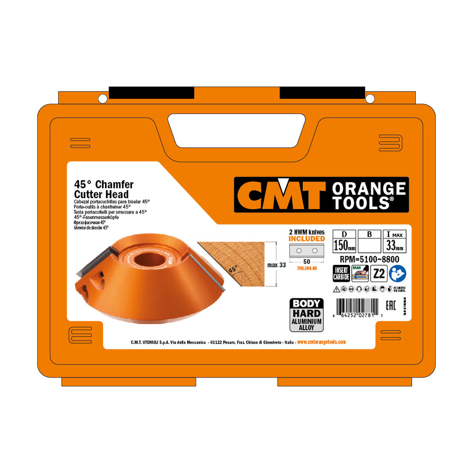 CMT Orange Tools 694.002.30 45° Chamfer Cutter Heads industrial industrial Tools Cutter heads & knives Woodworking Tools and accessories Ireland Maginn Machinery 03