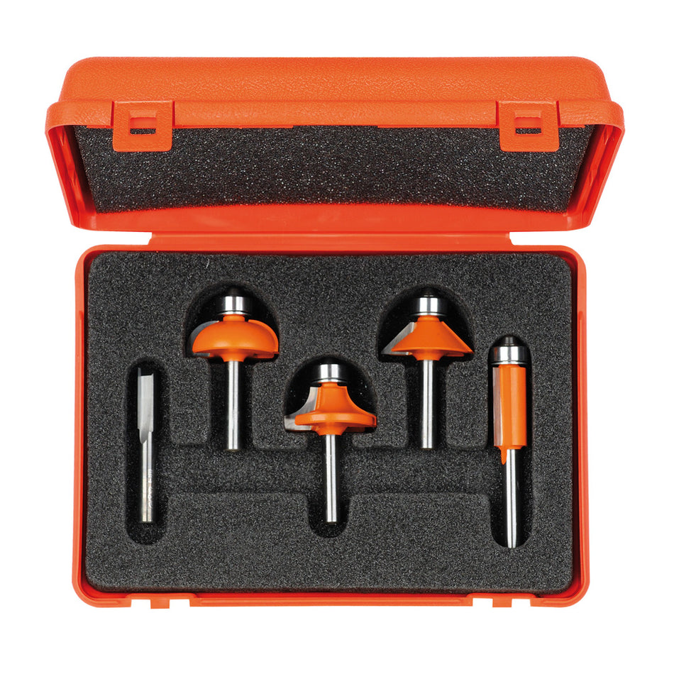 CMT Orange Tools 900.005.03 5 piece profile router bit sets industrial industrial Tools Router bit sets Woodworking Tools and accessories Ireland Maginn Machinery