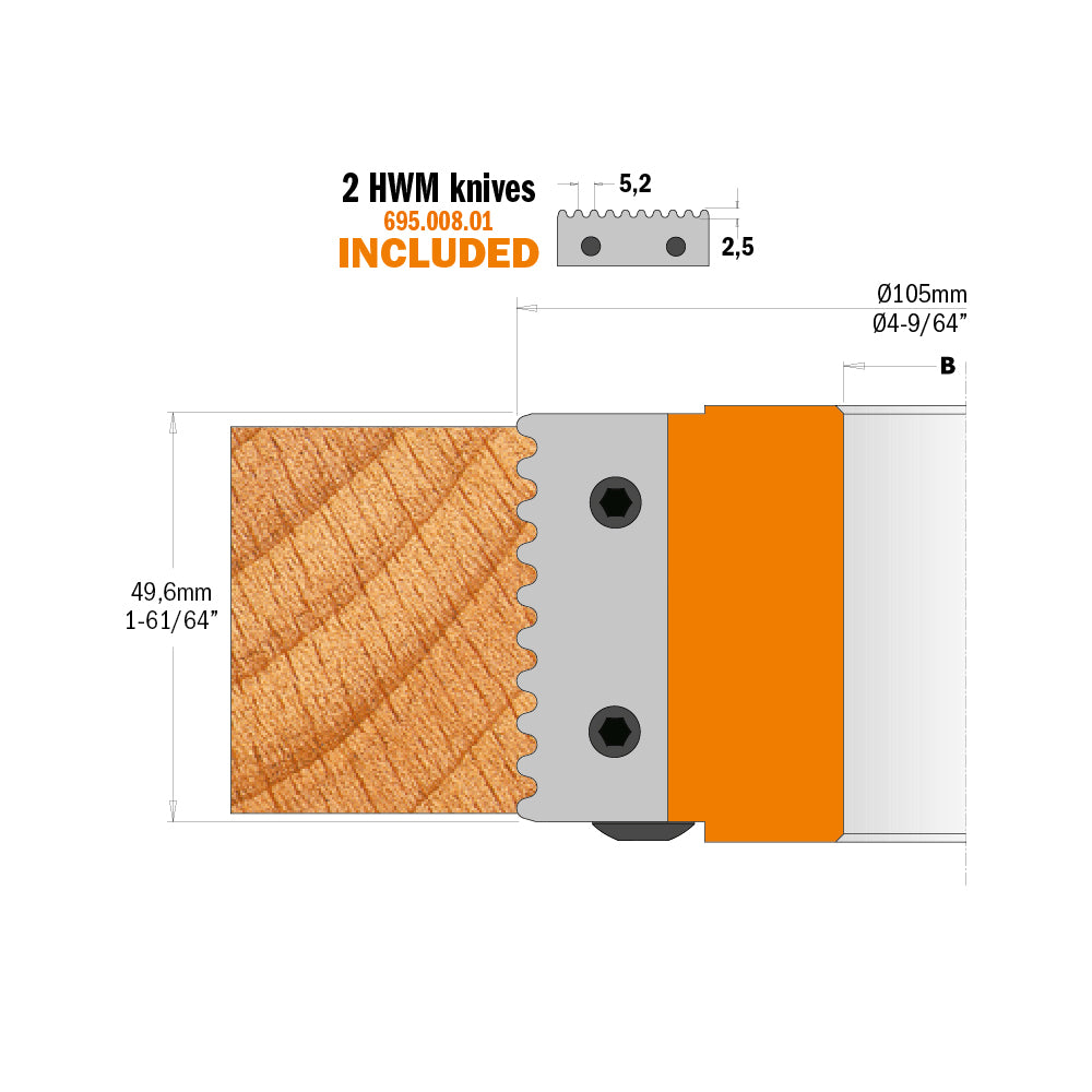 CMT Orange Tools 694.008.40 Professional finger joint cutter heads industrial industrial Tools Cutter heads & knives Woodworking Tools and accessories Ireland Maginn Machinery 03