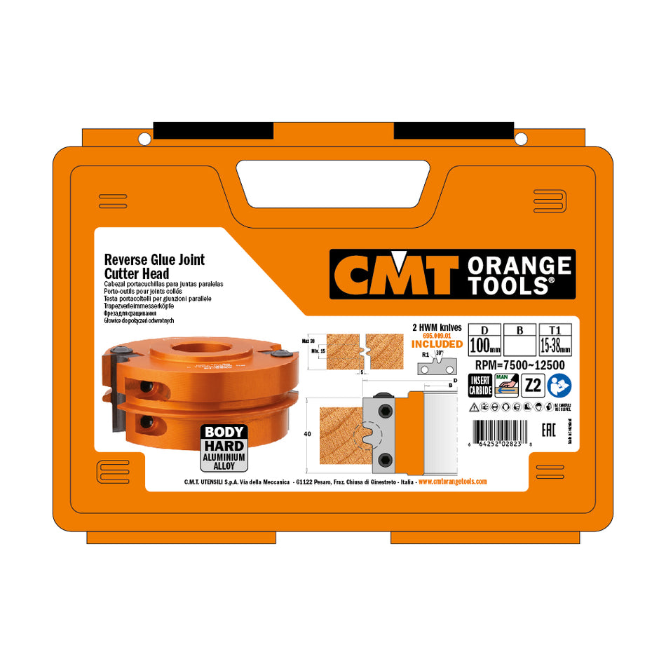 CMT Orange Tools 694.009.30 Reverse glue joint cutter heads industrial industrial Tools Cutter heads & knives Woodworking Tools and accessories Ireland Maginn Machinery 03