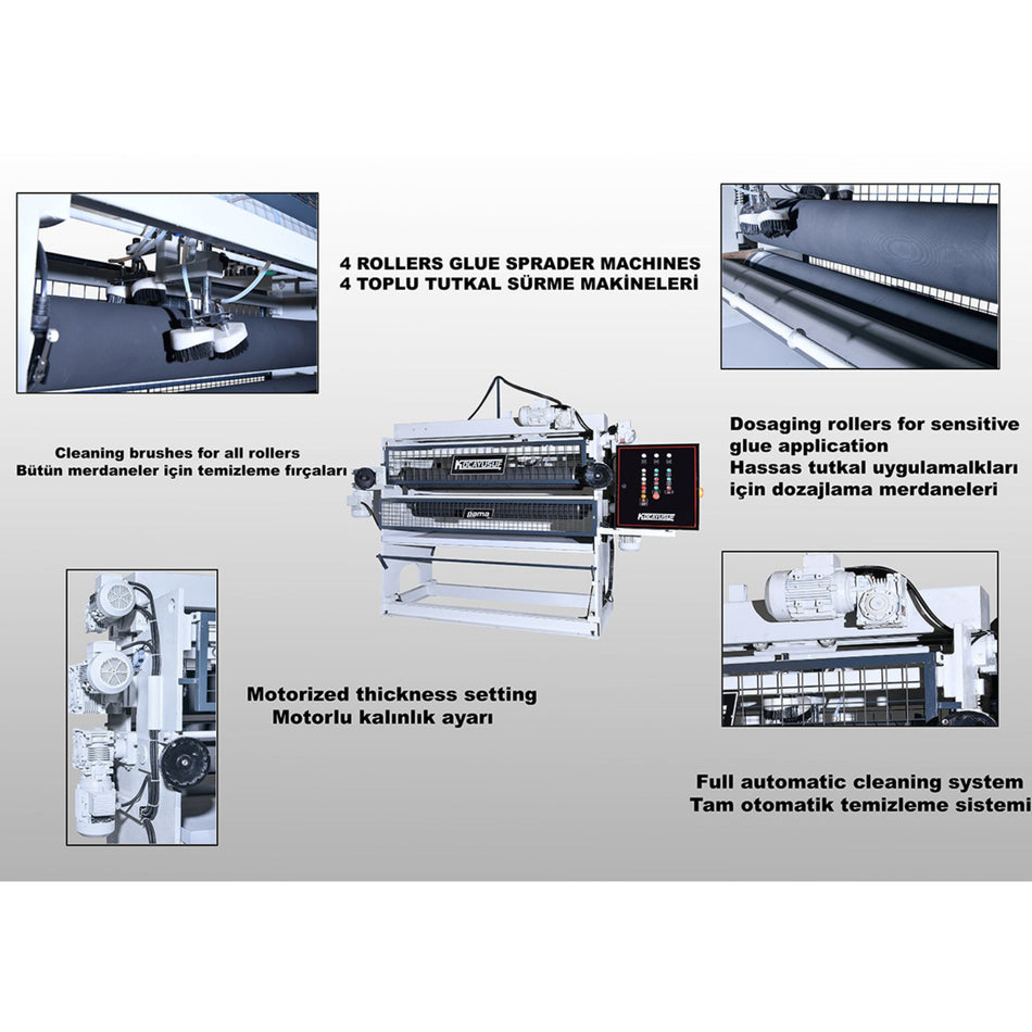 KOCAYUSUF GLUE SPREADER 1300mm 4 Roller Maginn Machinery