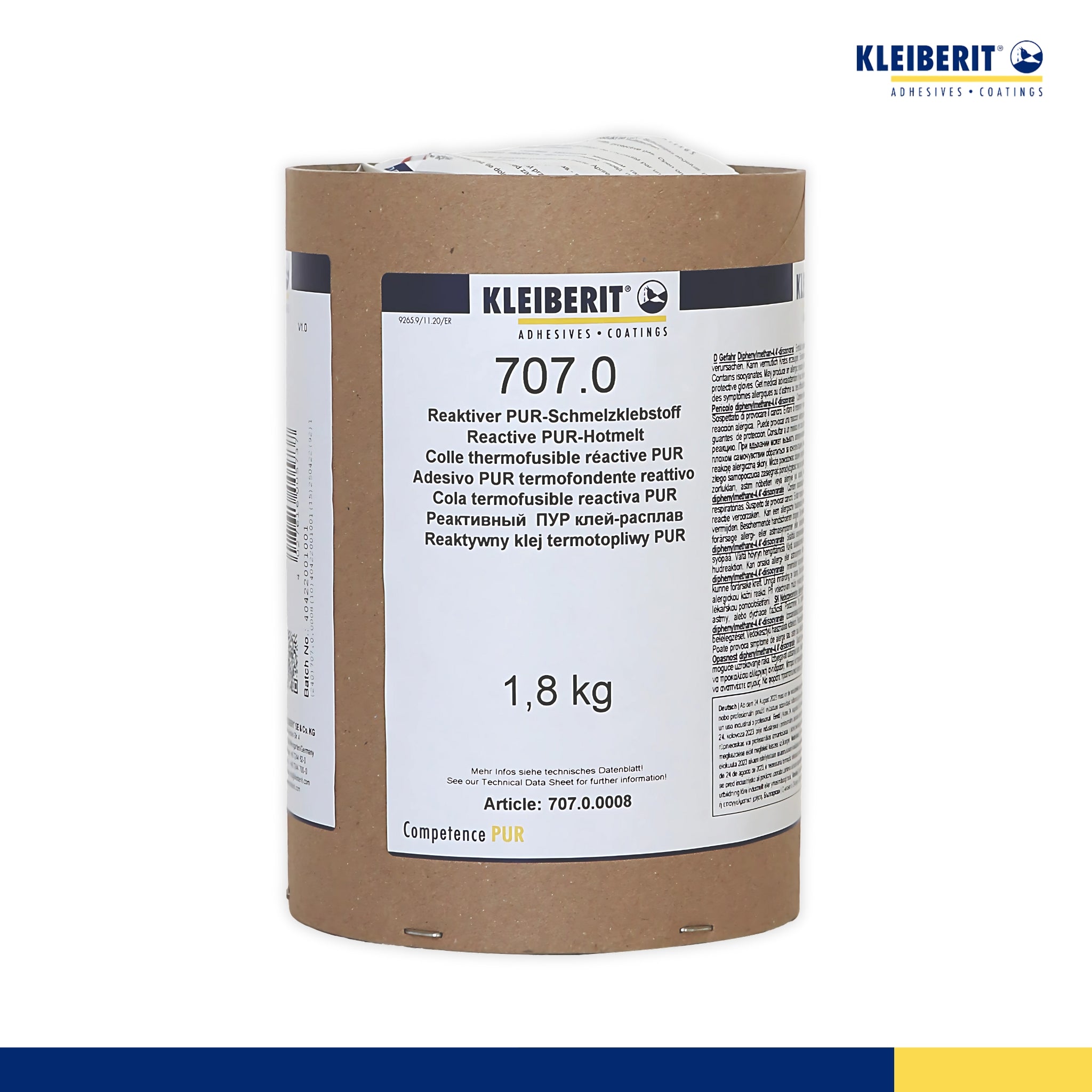 Edgebanding Glue Kleiberit Reactive hotmelts 707.0.0008