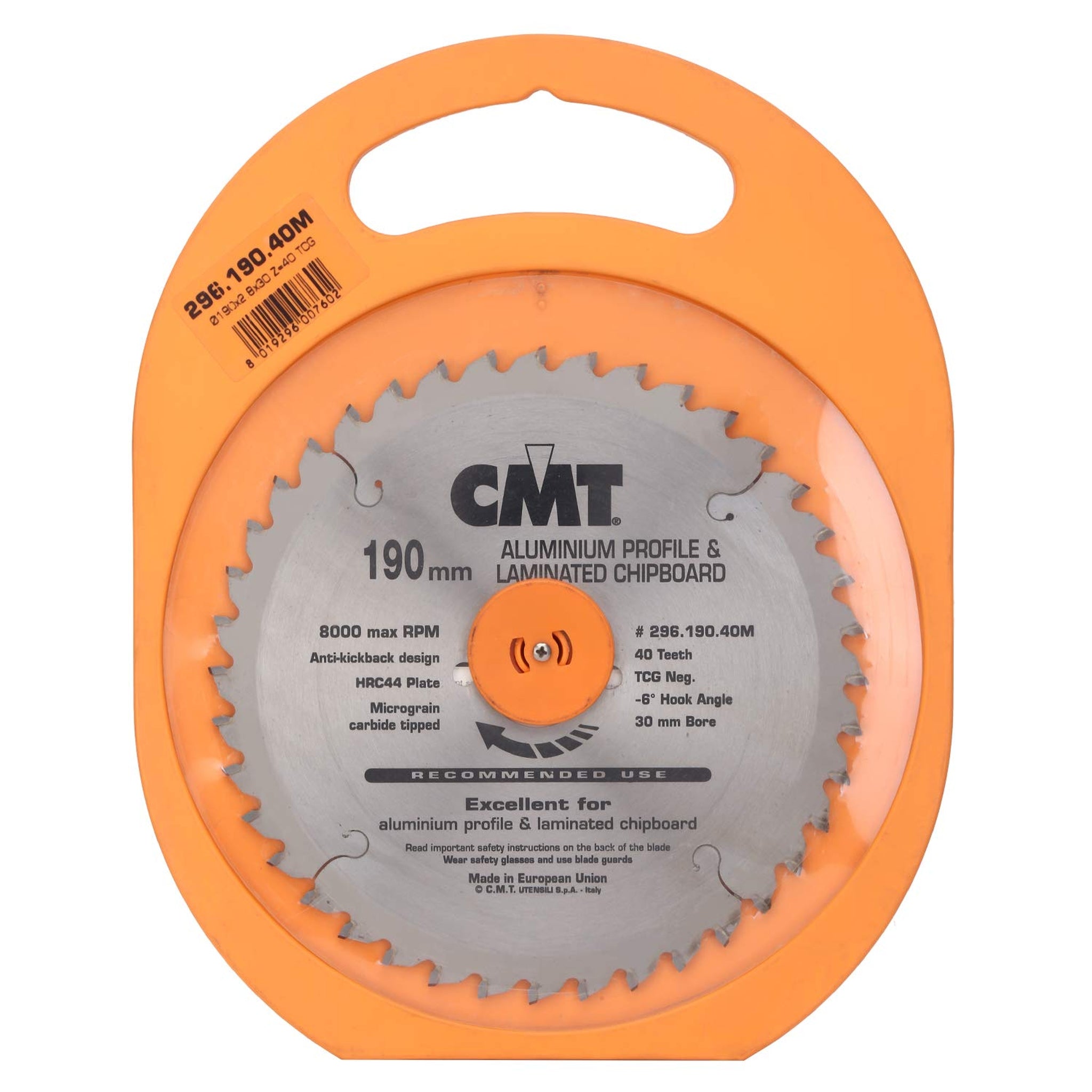 CMT Orange Tools Y297.140.18M Negative hook blade for Non-Ferrous/Trespa/Alu Industrial Industrial Tools Industrial circular saw blades Woodworking Tools and accessories Ireland Maginn Machinery 06