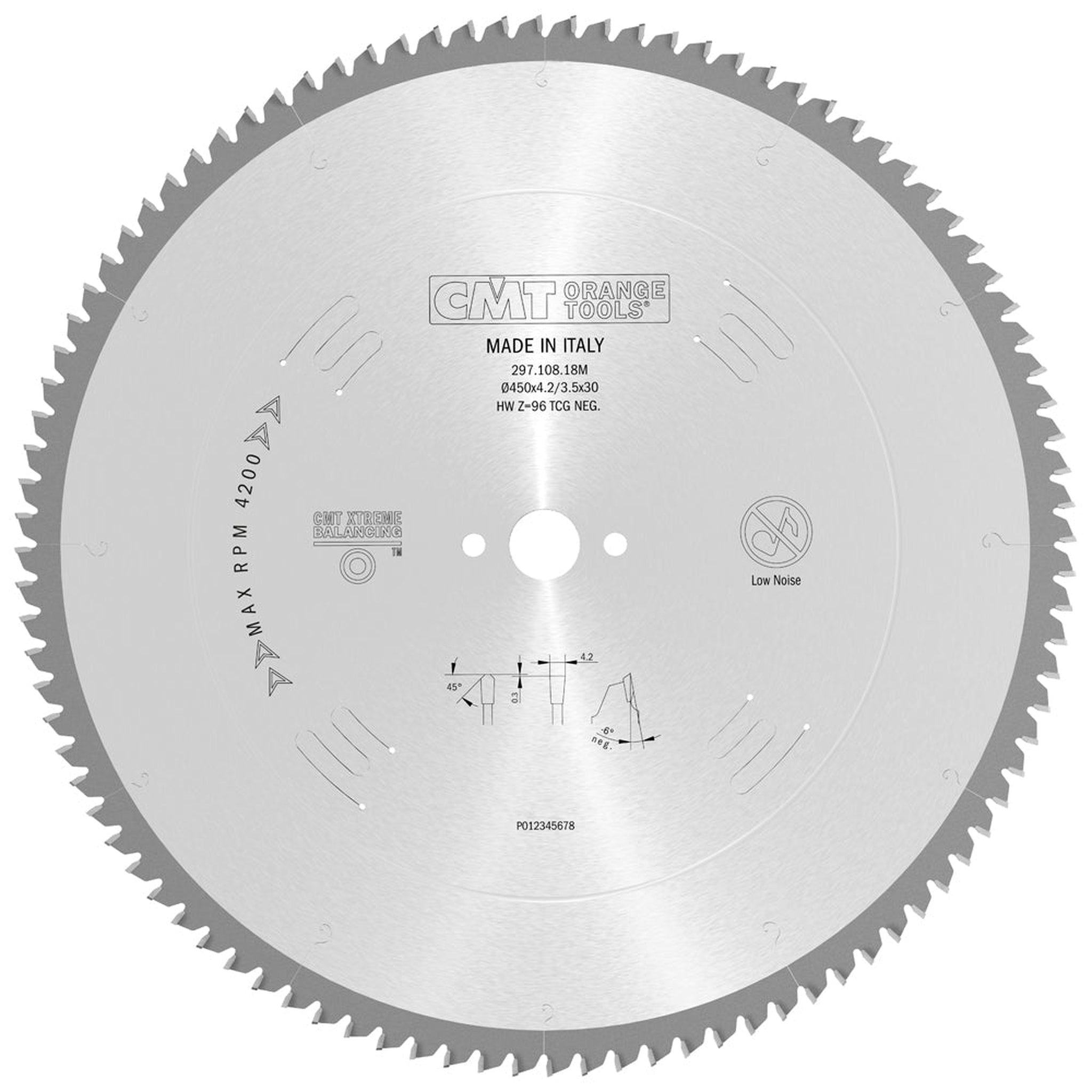 CMT Orange Tools 297.108.18M Industrial non-ferrous metal and laminated panel circular saw blades Industrial Industrial Tools Industrial circular saw blades Woodworking Tools and accessories Ireland Maginn Machinery